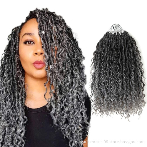 Faux Locs Crochet Braid Ombre Synthetic Hair Extensions River Locs Crochet Goddess Faux Locs Braids Hair